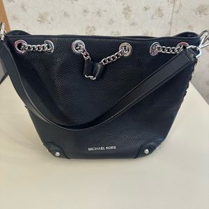 Michael Kors Chain Leather Shoulder Bag w/Crossbody Strap